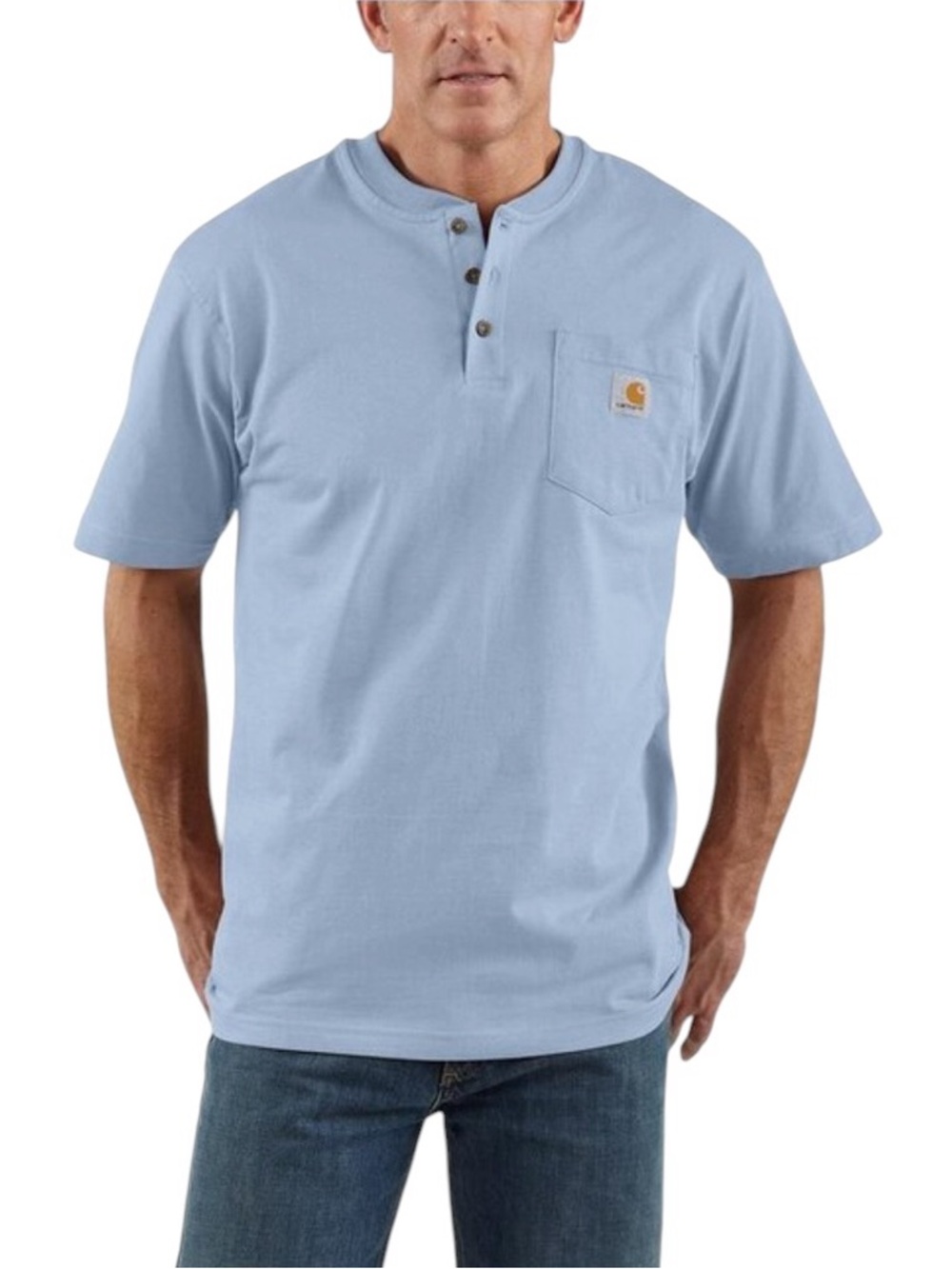 🌟NWT🌟 Carhartt K84 Loose Fit Heavyweight Short-Sleeve Pocket Henley T-Shirt